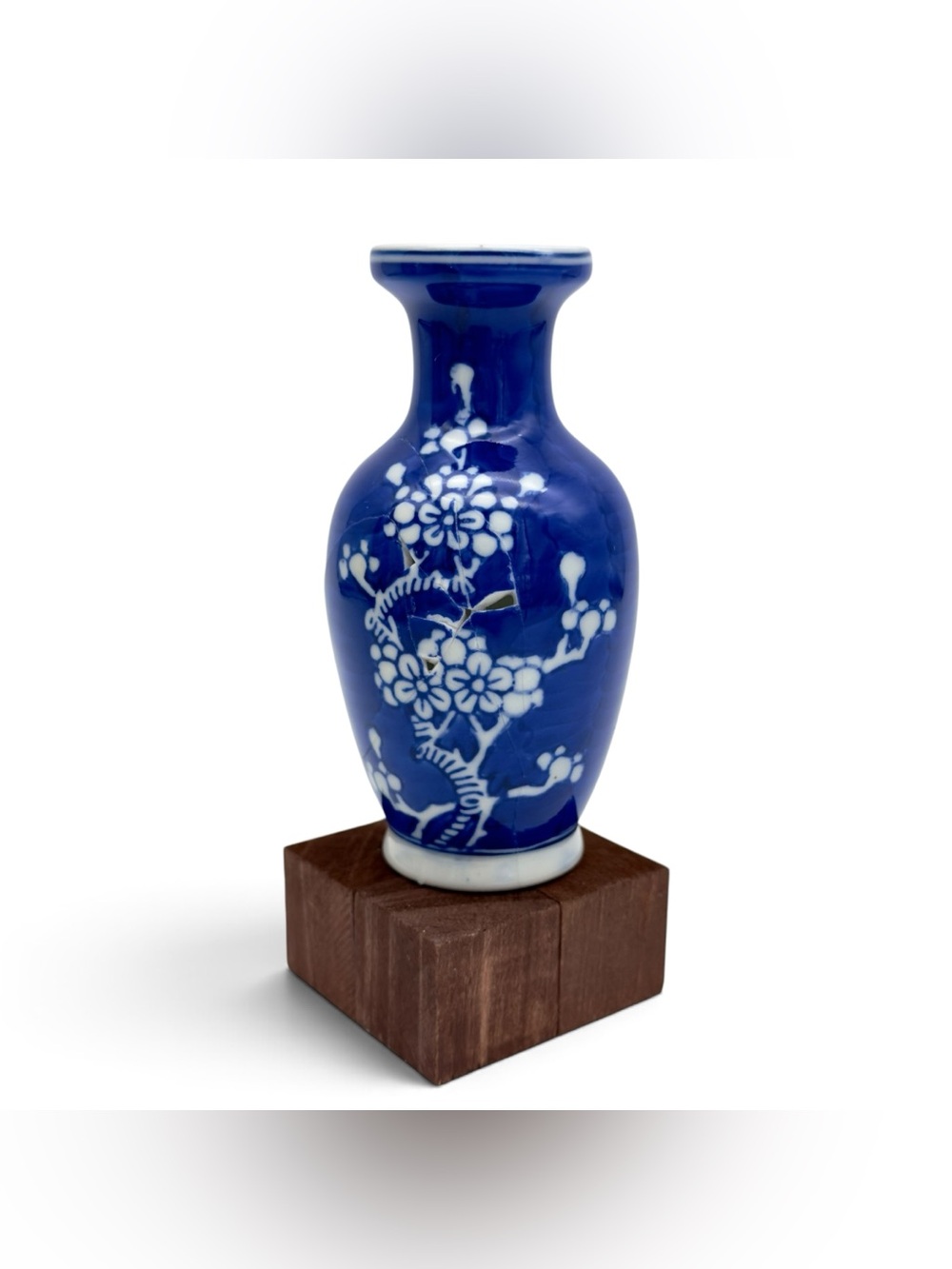 Kintsugi Vase Prunus Plum Blossom Mini Gold Crack Art Personal Growth Gift - Picture 2 of 12